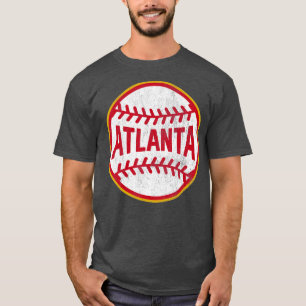 Atlanta Vintage Baseball Throwback Retro Design T-Shirt