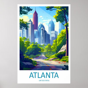 Atlanta Vintage Travel Poster Ski National Park