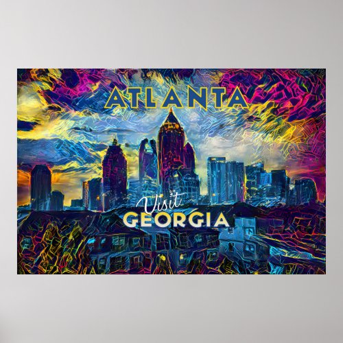 Atlanta Visit Georgia Poster
