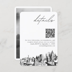 Atlanta Wedding Details QR Code Small Enclosure Card