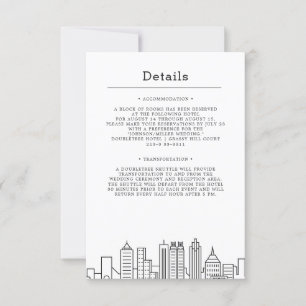 Atlanta Wedding Guest Details Invitation