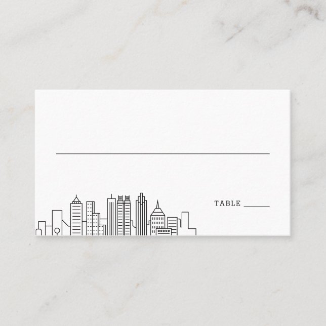 Atlanta Wedding | Place Cards Front and Back (Front)
