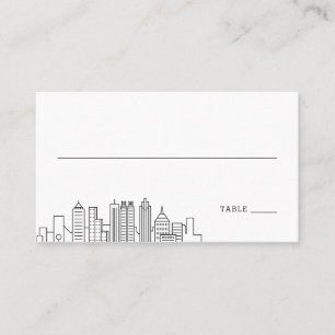 Atlanta Wedding Place Cards Front and Back