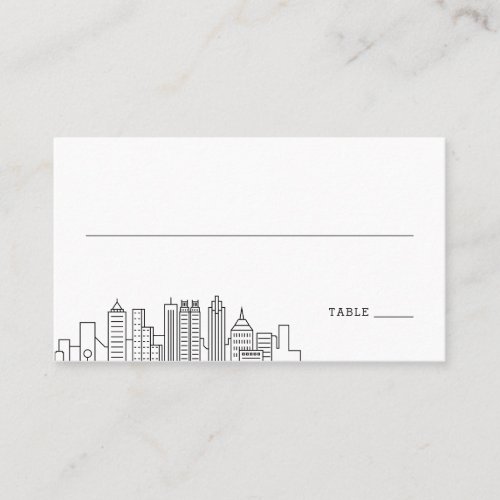 Atlanta Wedding  Place Cards Front and Back