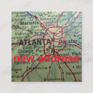 atlanta We've Moved New Address Card