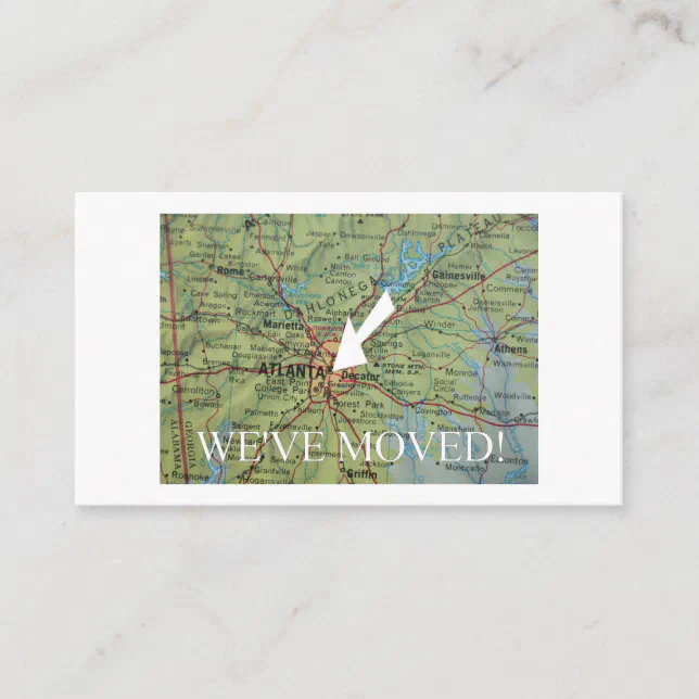 Atlanta We've Moved New Address Card Zazzle