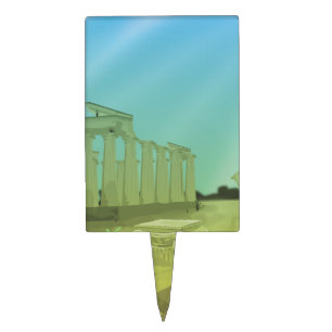 Atlantas cartoon landscape cake topper