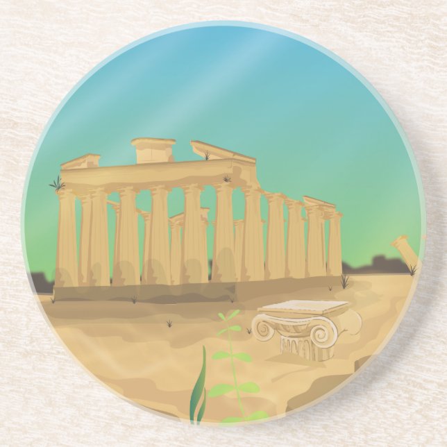 Atlantas Sandstone Coaster (Front)