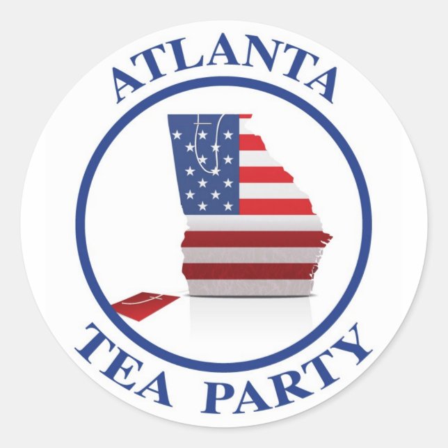AtlantaTeaParty6 Classic Round Sticker (Front)