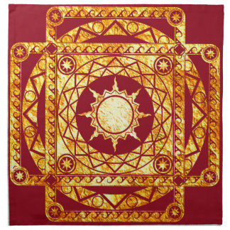 Atlantean Crafts Gold on Red Napkin