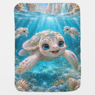 Atlantean Sea Tortoise "Zander" Cozy Blanket