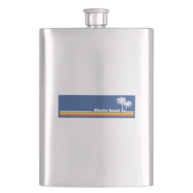  Atlantic Beach North Carolina Flask (Front)