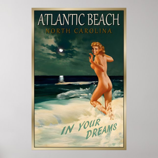 Atlantic Beach North Carolina Marilyn Monroe Poster (Front)