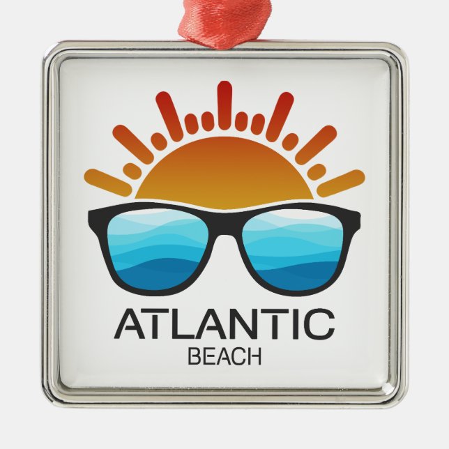 Atlantic Beach North Carolina Sunglasses Metal Ornament (Front)
