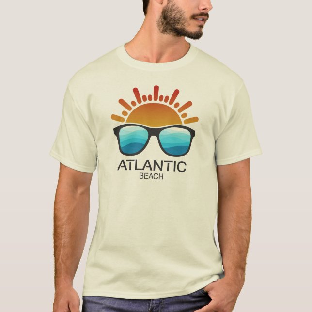Atlantic Beach North Carolina Sunglasses T-Shirt (Front)