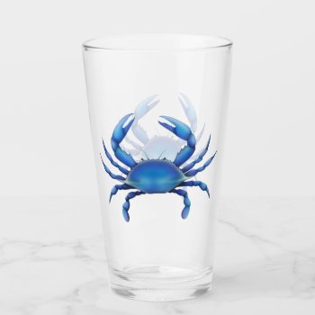 Atlantic Blue Crab Glass Tumbler by teapotsbytpcstudio at Zazzle