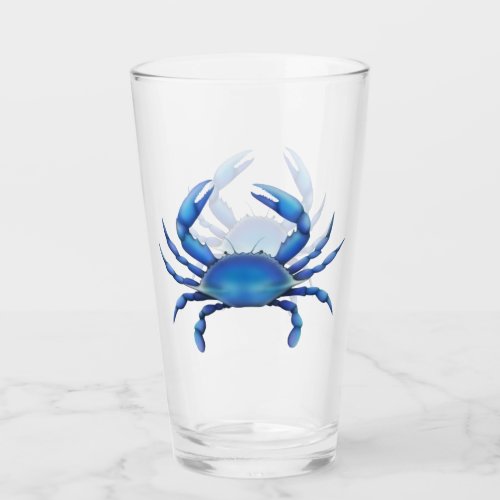 Atlantic Blue Crab Glass Tumbler
