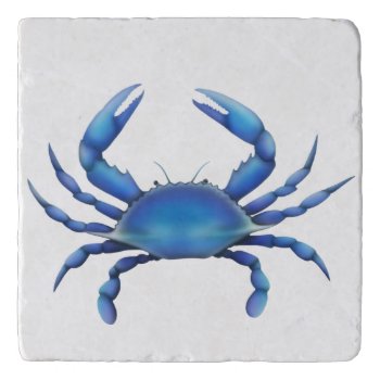 Atlantic Blue Crab Stone Trivet by teapotsbytpcstudio at Zazzle