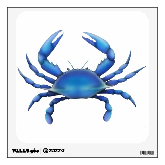 Atlantic Blue Crab Wall Decal (Front)