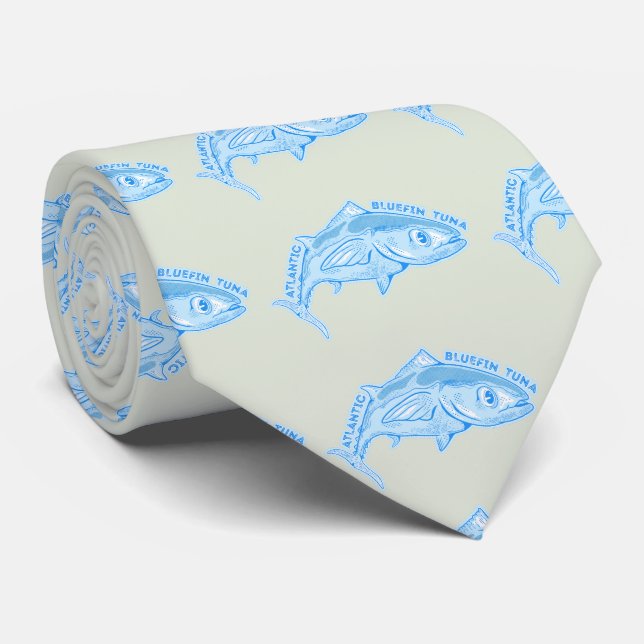 Atlantic bluefin tuna neck tie (Rolled)