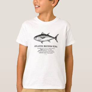 Atlantic Bluefin Tuna Scientific Illustration T-Shirt