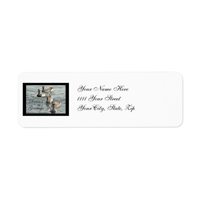 Atlantic Brant Geese Season's Greetings Series Label (Front)