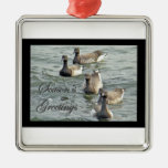 Atlantic Brant Geese Season&#39;s Greetings Series Metal Ornament at Zazzle