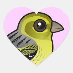 Cute Atlantic Canary Heart Sticker