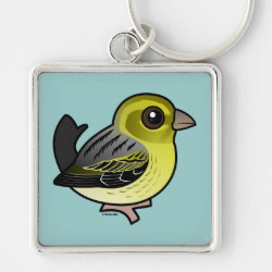 Cute Atlantic Canary Premium Square Keychain