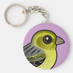 Cute Atlantic Canary Basic Button Keychain