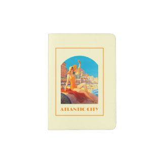 Atlantic City 1930s Pin-up Retro Vintage Travel Passport Holder