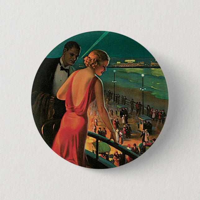 Atlantic City ~ All Year Resort Button (Front)