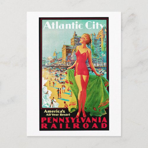 Atlantic City  Americas All Year Playground Postcard