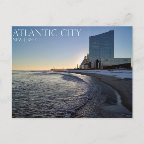 Atlantic City at Dusk Postcard