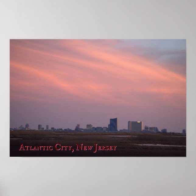 Atlantic City at Sunset Poster (Front)