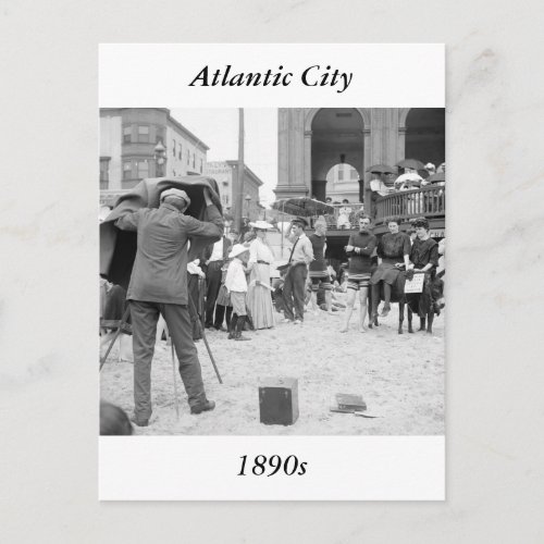 Atlantic City Beach 1890s Postcard