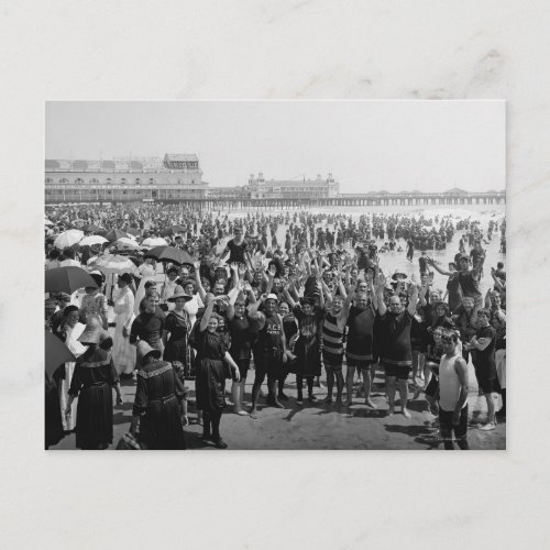 Atlantic City Beach 1910 Postcard