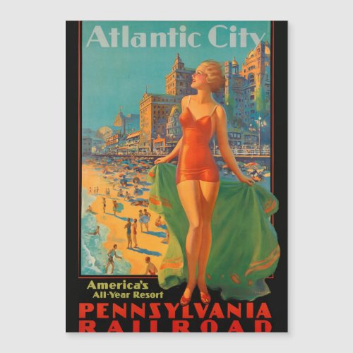 Atlantic City Beach Beauty Vintage Artwork