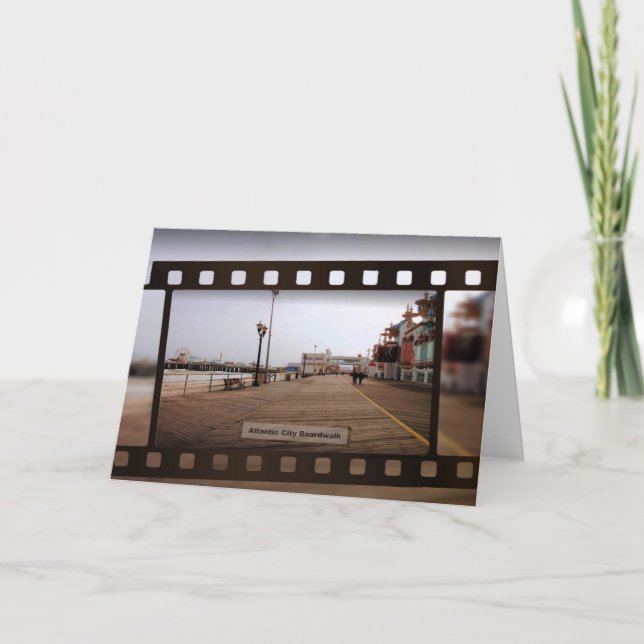 Atlantic City Beach Boardwalk on Film Card (Front)