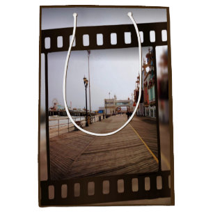Atlantic City Beach Boardwalk on Film Medium Gift Bag