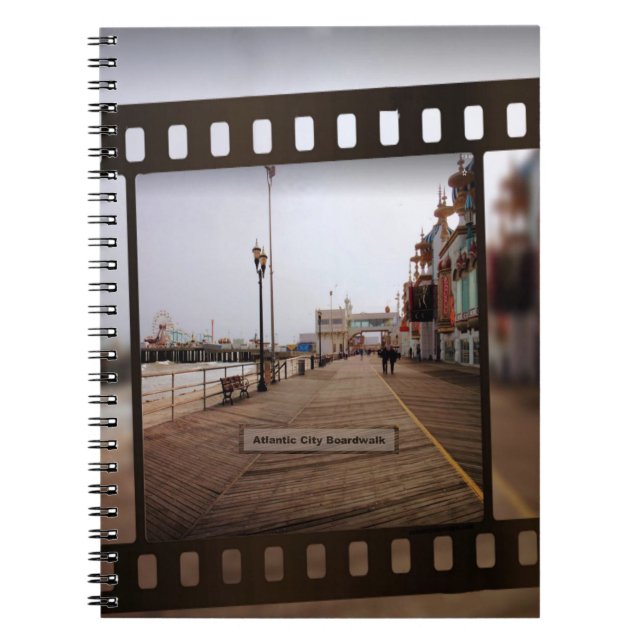 Atlantic City Beach Boardwalk on Film Notebook (Front)
