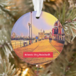 Atlantic City Beach Boardwalk Pop Art Ornament<br><div class="desc">Even though I was born in NJ, many years ago, lol, Memorial Day weekend 2010 was my first visit to the famous Atlantic City. I experienced many different emotions riding down White Horse Pike, Absecon, NJ towards Atlantic City; excitement at seeing the Jersey Atlantic Wind Farm, the casinos along the...</div>