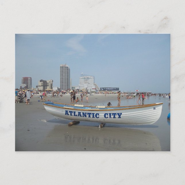 Atlantic City Beach Postcard (Front)