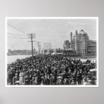 Atlantic City Boardwalk crowd 1911 Poster