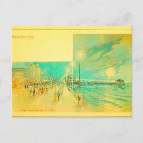Atlantic City Boardwalk Postcard