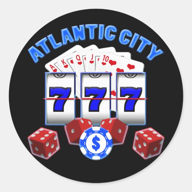 ATLANTIC CITY CLASSIC ROUND STICKER (Front)
