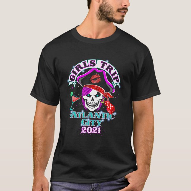 Atlantic City Girls Trip 2021 Bachelorette Party T-Shirt (Front)