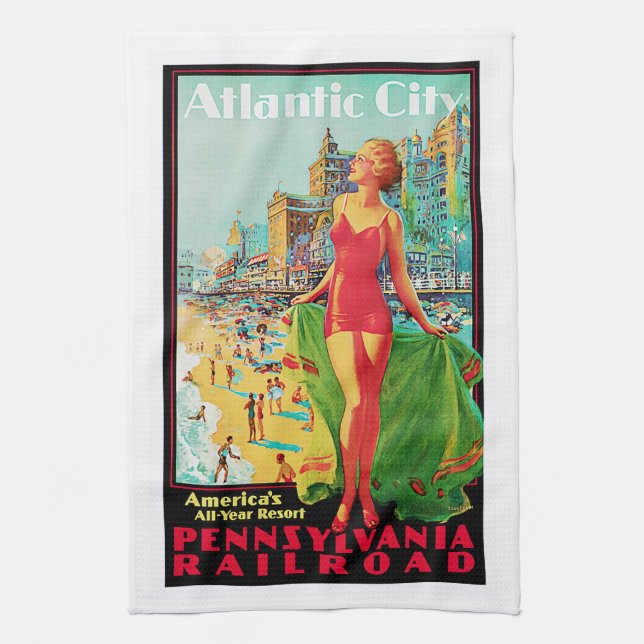 Atlantic City Kitchen Towel (Vertical)