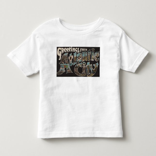 Atlantic City, New Jersey - Large Letter Scenes Toddler T-shirt (Front)