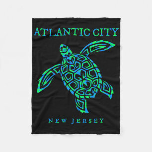 Atlantic City New Jersey Sea Turtle Boys Girls Tod Fleece Blanket
